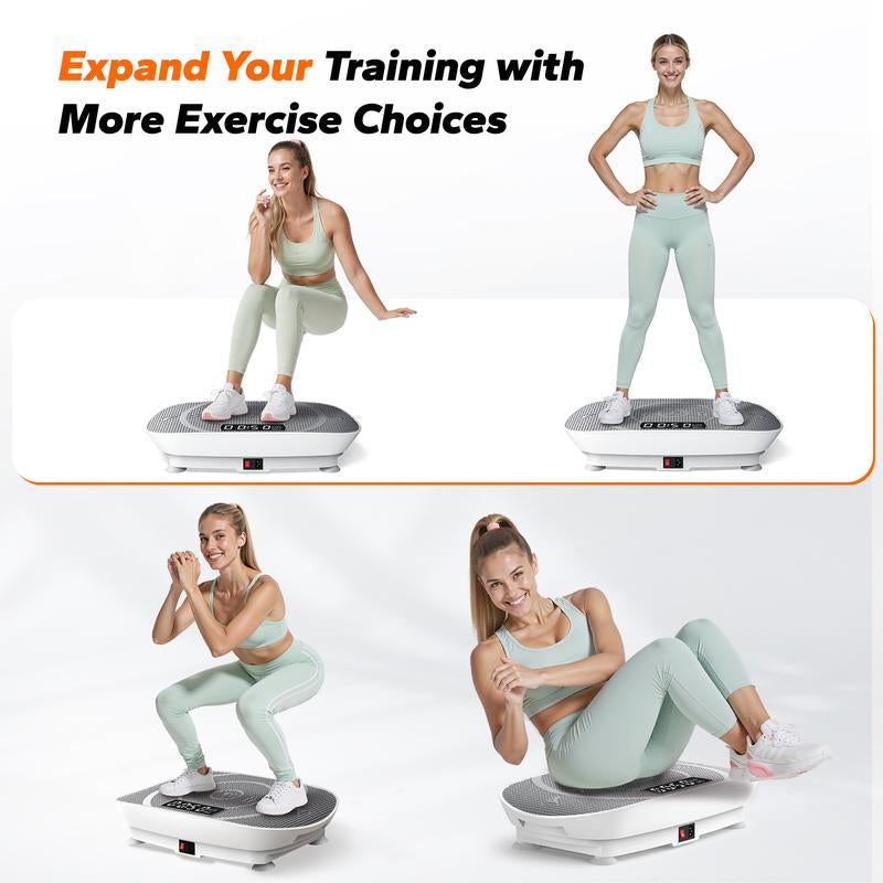 Merach Slim Vibration Plate Exercise Machine with Lymphatic Drainage Feature Compact Design Fitness Home Gym Equipment Whole Body Workout Vibrations Tiktokshopblackfriday