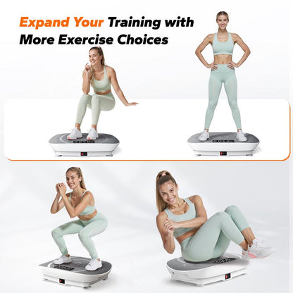 Merach Slim Vibration Plate Exercise Machine with Lymphatic Drainage Feature Compact Design Fitness Home Gym Equipment Whole Body Workout Vibrations Tiktokshopblackfriday