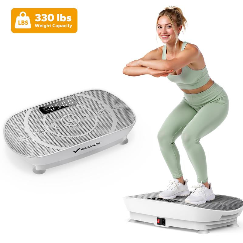 Merach Slim Vibration Plate Exercise Machine with Lymphatic Drainage Feature Compact Design Fitness Home Gym Equipment Whole Body Workout Vibrations Tiktokshopblackfriday