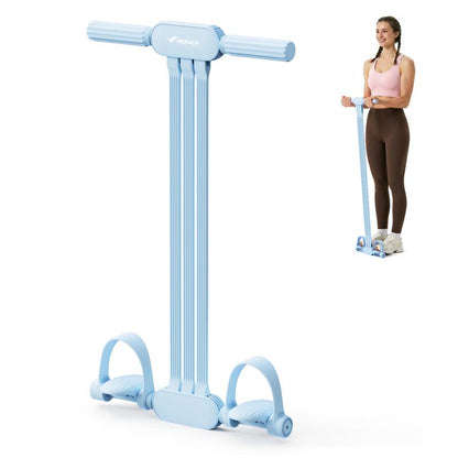 Merach Multifunction Pedal Resistance Band, Elastic Pull Rope Fitness, Full-Body Workout at Home Gym, Exercise Sit-Up, Yoga, Abdominal Training