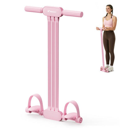 Merach Multifunction Pedal Resistance Band, Elastic Pull Rope Fitness, Full-Body Workout at Home Gym, Exercise Sit-Up, Yoga, Abdominal Training